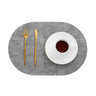 Nordic Style Leather Placemat Textured Fabric Waterproof Oil-proof  Heat-insulating Mat