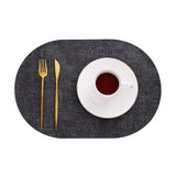 Nordic Style Leather Placemat Textured Fabric Waterproof Oil-proof  Heat-insulating Mat