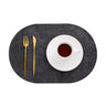 Nordic Style Leather Placemat Textured Fabric Waterproof Oil-proof  Heat-insulating Mat