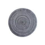 Nordic Style Faux Cotton Yarn Round Ramie Woven Coaster heat-insulating Plate mat Placemats