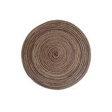 Nordic Style Faux Cotton Yarn Round Ramie Woven Coaster heat-insulating Plate mat Placemats