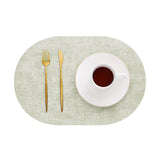 Nordic Style Leather Placemat Textured Fabric Waterproof Oil-proof  Heat-insulating Mat