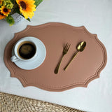 Leather Placemats Retro Style European Creative Mats Nordic waterproof Oil-proof Western Placemats