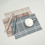 PVC Woven Placemats European Striped and Checkered Patterns