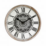 Retro Mandala Silent Wall Clock Living Room Roman Numeral Quartz Movement Clock