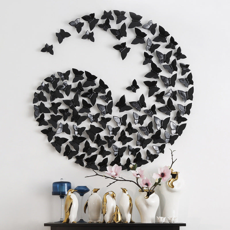Ceramic Butterfly Creative 3D Wall Hanging Sofa TV Background Wall Home Soft Decoration DIY
