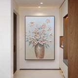 Hand-painted Oil Painting Living Room Decorative Painting Three-dimensional Textured Wave Wall Hanging