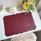 PVC Placemats Retro Style European Creative Mats Nordic waterproof Oil-proof Western Placemats