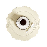 Round Embossed Coaster Retro Style European Creative Mats Nordic Placemats Waterproof Oil-proof