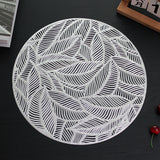 PVC Hollowed-out Leaf Placemats Waterproof Oil-proof Heat-insulating Plate Mats