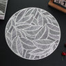PVC Hollowed-out Leaf Placemats Waterproof Oil-proof Heat-insulating Plate Mats