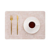 Leather Placemat Textured Fabric Waterproof Oil-proof Nordic Style Heat-insulating Mat