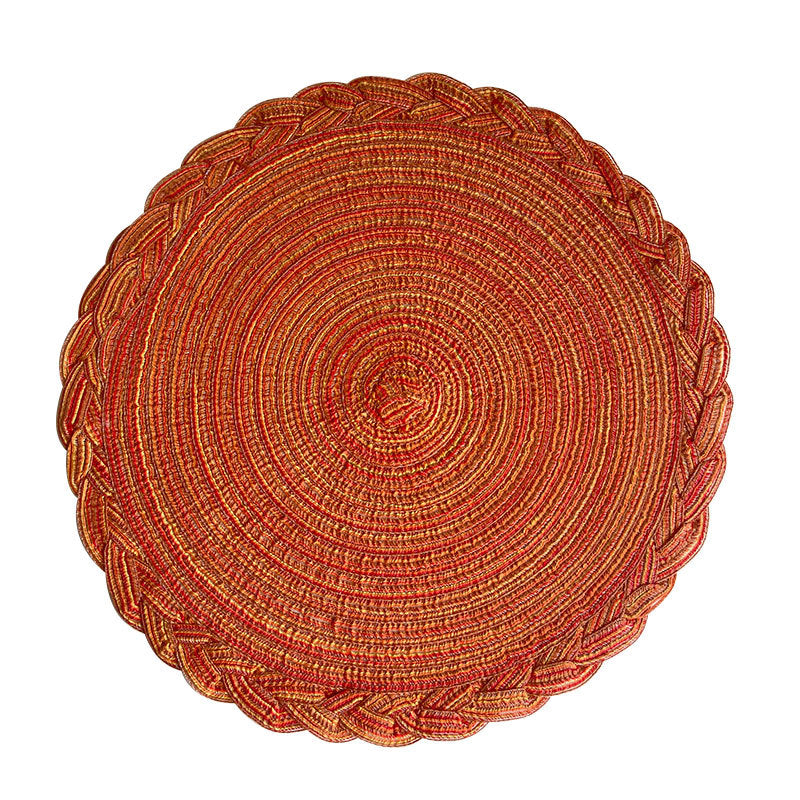 Faux Cotton Yarn Placemats, cable knit, Heat-insulating Mats Coasters
