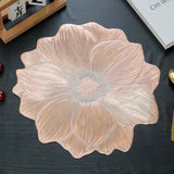 Lotus Flower Placemat Heat-proof Waterproof Oil-proof Washable PVC Heat-insulating Mat