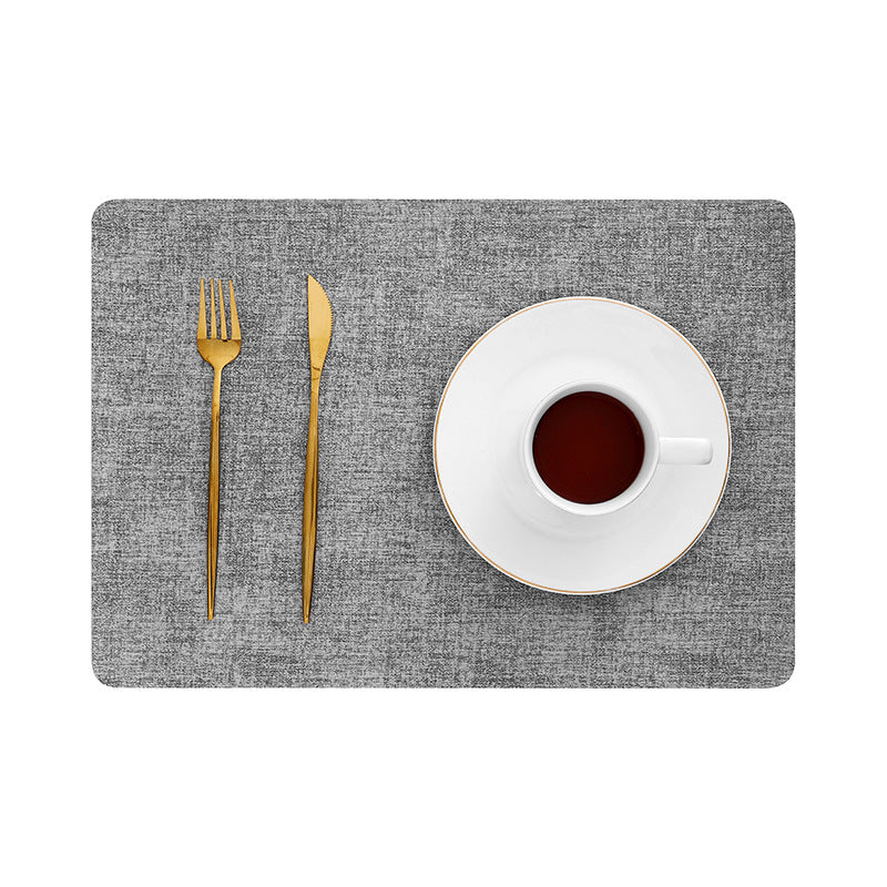 Leather Placemat Textured Fabric Waterproof Oil-proof Nordic Style Heat-insulating Mat