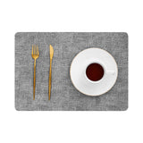 Leather Placemat Textured Fabric Waterproof Oil-proof Nordic Style Heat-insulating Mat