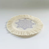 Nordic Bohemian Woven Cotton Coaster Placemat Fabric Tassel Heat-insulated Mat