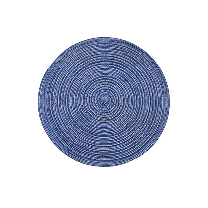 Nordic Style Faux Cotton Yarn Round Ramie Woven Coaster heat-insulating Plate mat Placemats