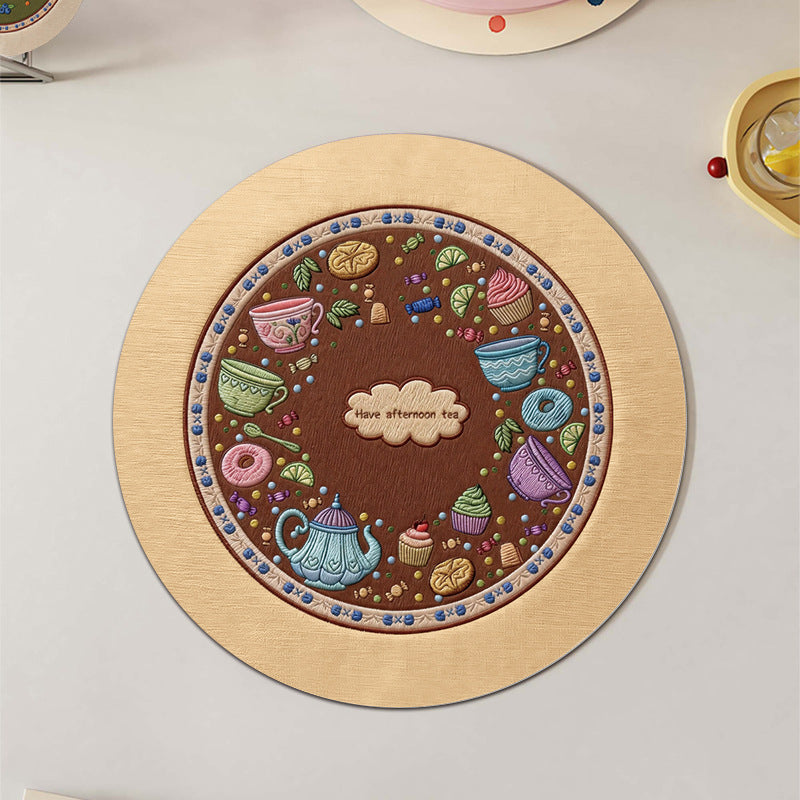 Retro-chic Coffee Coaster Heat-resistant Cute placemat Luxurious mat Teacup Mat