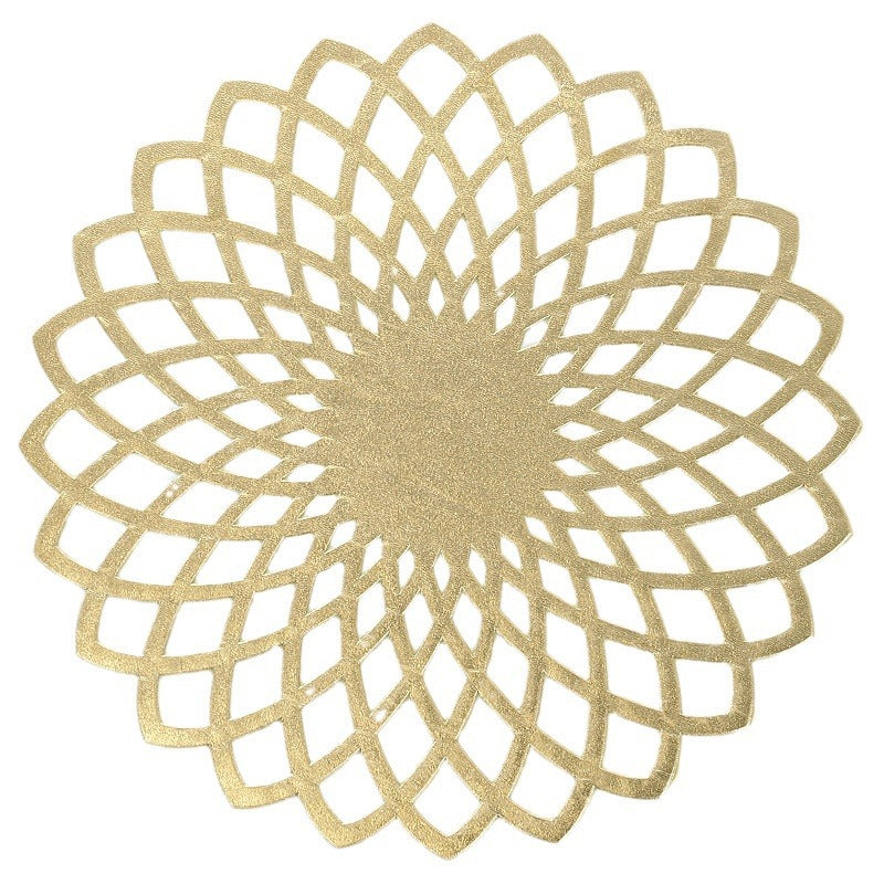 PVC Hollowed-out Placemats Tablemats Non-slip Waterproof No-wash Heat-insulating Mats
