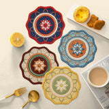 Imitation Woven Mandala Coffee Coaster Placemat Heat Insulated Placemat