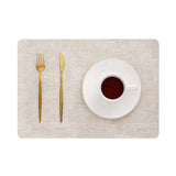 Leather Placemat Textured Fabric Waterproof Oil-proof Nordic Style Heat-insulating Mat