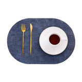 Nordic Style Leather Placemat Textured Fabric Waterproof Oil-proof  Heat-insulating Mat