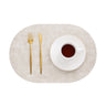 Nordic Style Leather Placemat Textured Fabric Waterproof Oil-proof  Heat-insulating Mat