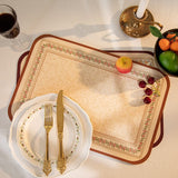 American Style Leather Placemat Waterproof Oil-proof Luxurious Heat-insulating Placemat