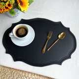 Leather Placemats Retro Style European Creative Mats Nordic waterproof Oil-proof Western Placemats