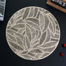 PVC Hollowed-out Leaf Placemats Waterproof Oil-proof Heat-insulating Plate Mats