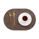 Nordic Style Leather Placemat Textured Fabric Waterproof Oil-proof  Heat-insulating Mat