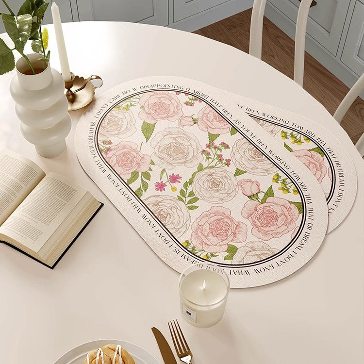 Hathaway American-style Leather Placemat Waterproof Oil-proof Luxurious Plate Mat