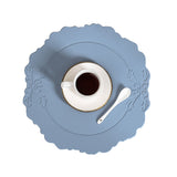 Round Embossed Coaster Retro Style European Creative Mats Nordic Placemats Waterproof Oil-proof