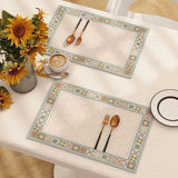 American Style Leather Placemat Waterproof Oil-proof Luxurious Heat-insulating Placemat