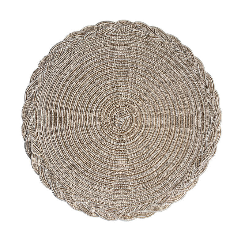 Faux Cotton Yarn Placemats, cable knit, Heat-insulating Mats Coasters