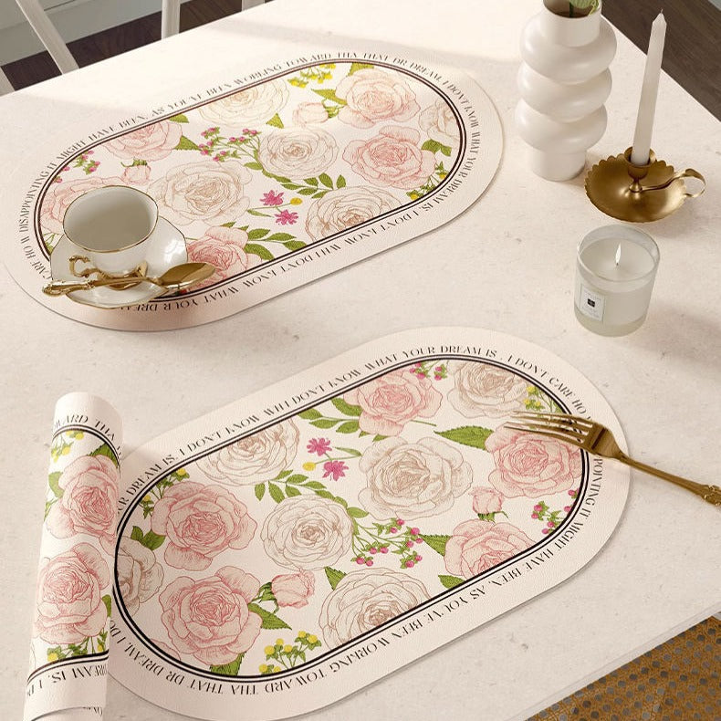 Hathaway American-style Leather Placemat Waterproof Oil-proof Luxurious Plate Mat