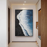 Hand-painted Oil Painting Living Room Decorative Painting Three-dimensional Textured Wave Wall Hanging