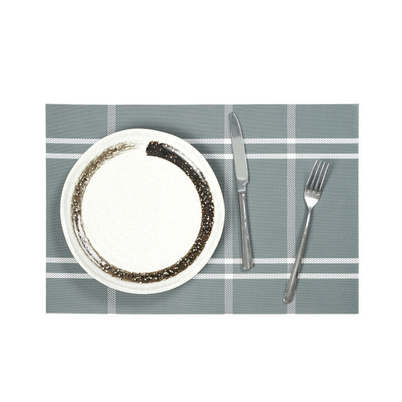PVC Woven Placemats European Striped and Checkered Patterns
