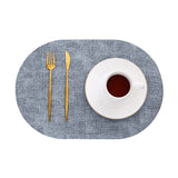 Nordic Style Leather Placemat Textured Fabric Waterproof Oil-proof  Heat-insulating Mat