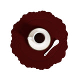 Round Embossed Coaster Retro Style European Creative Mats Nordic Placemats Waterproof Oil-proof