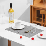 Leather Placemat Textured Fabric Waterproof Oil-proof Nordic Style Heat-insulating Mat