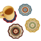 Imitation Woven Mandala Coffee Coaster Placemat Heat Insulated Placemat