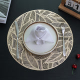 PVC Hollowed-out Leaf Placemats Waterproof Oil-proof Heat-insulating Plate Mats
