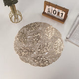 Creative Round  Leaf Placemat PVC Placemats Waterproof Oil-proof Hollow Decorative Placemats