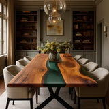 Premium Black Walnut Live Edge Epoxy River Table BRT-91