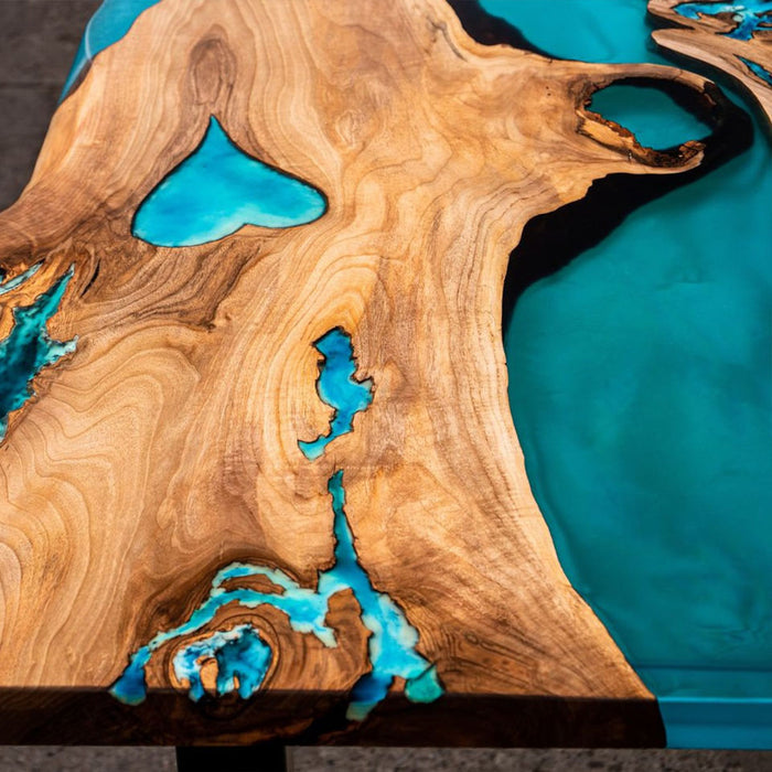 Handmade Live Edge Olive Wood Epoxy Table ORT-51