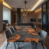 Custom Cunninghamia Natural Burl Epoxy Resin Conference Table NRT-01