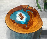 Custom Walnut Handmade Epoxy River Round Coffee Table CRT-11