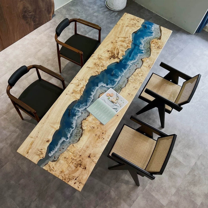 Custom Poplar Wood Epoxy Conference Table PRT-05
